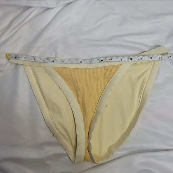 NEW AERIE floral triangle bikini top and ribbed high cut bottoms L - Picture 7 of 12